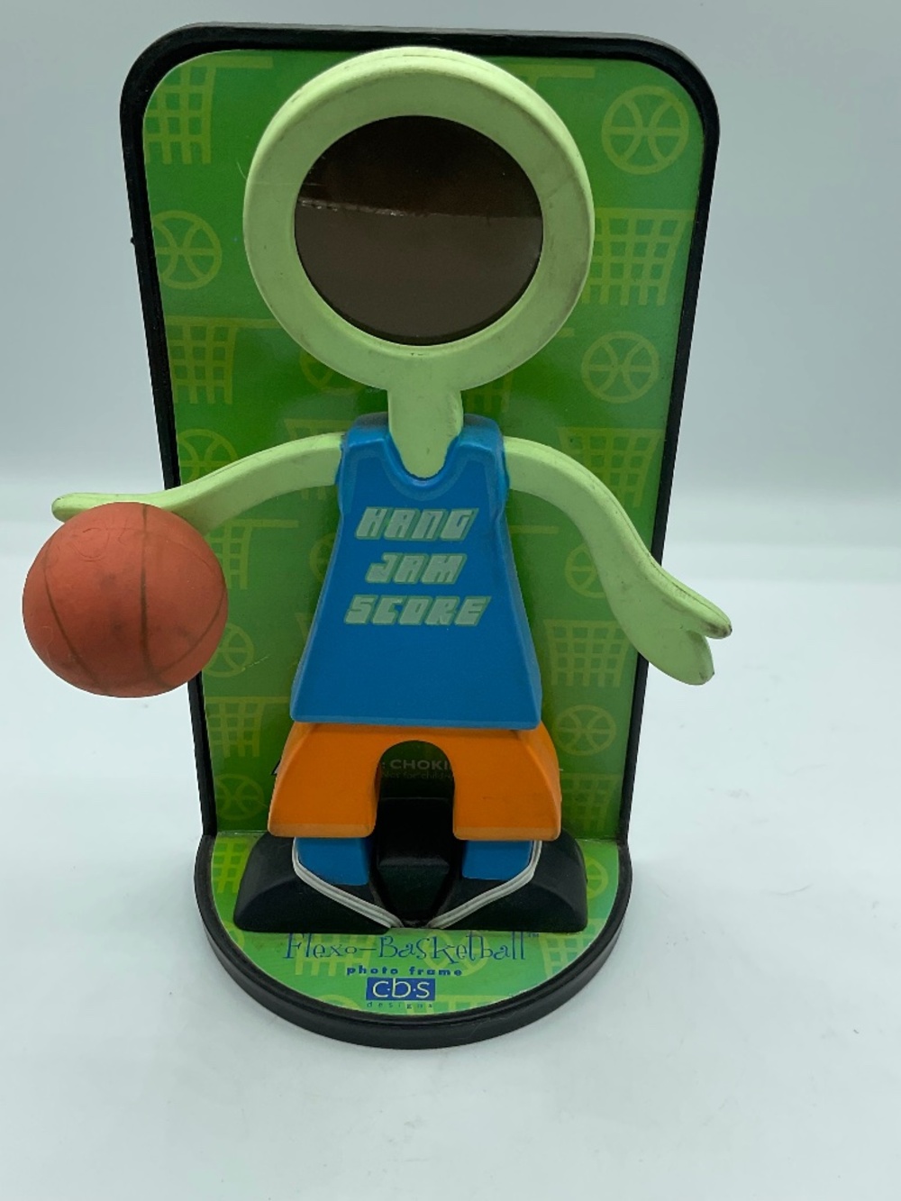 Vintage collectible "Flexo-Basketball" photo frame manufactured by C.B.S. Design